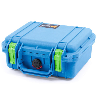 Pelican 1200 Case, Blue with Lime Green Latches ColorCase