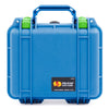 Pelican 1200 Case, Blue with Lime Green Latches ColorCase