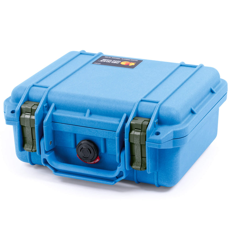 Pelican 1200 Case, Blue with OD Green Latches ColorCase 