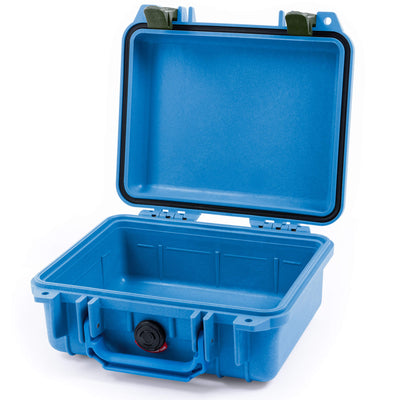 Pelican 1200 Case, Blue with OD Green Latches None (Case Only) ColorCase 012000-0000-120-130