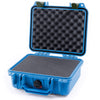Pelican 1200 Case, Blue with OD Green Latches Pick & Pluck Foam with Convolute Lid Foam ColorCase 012000-0001-120-130