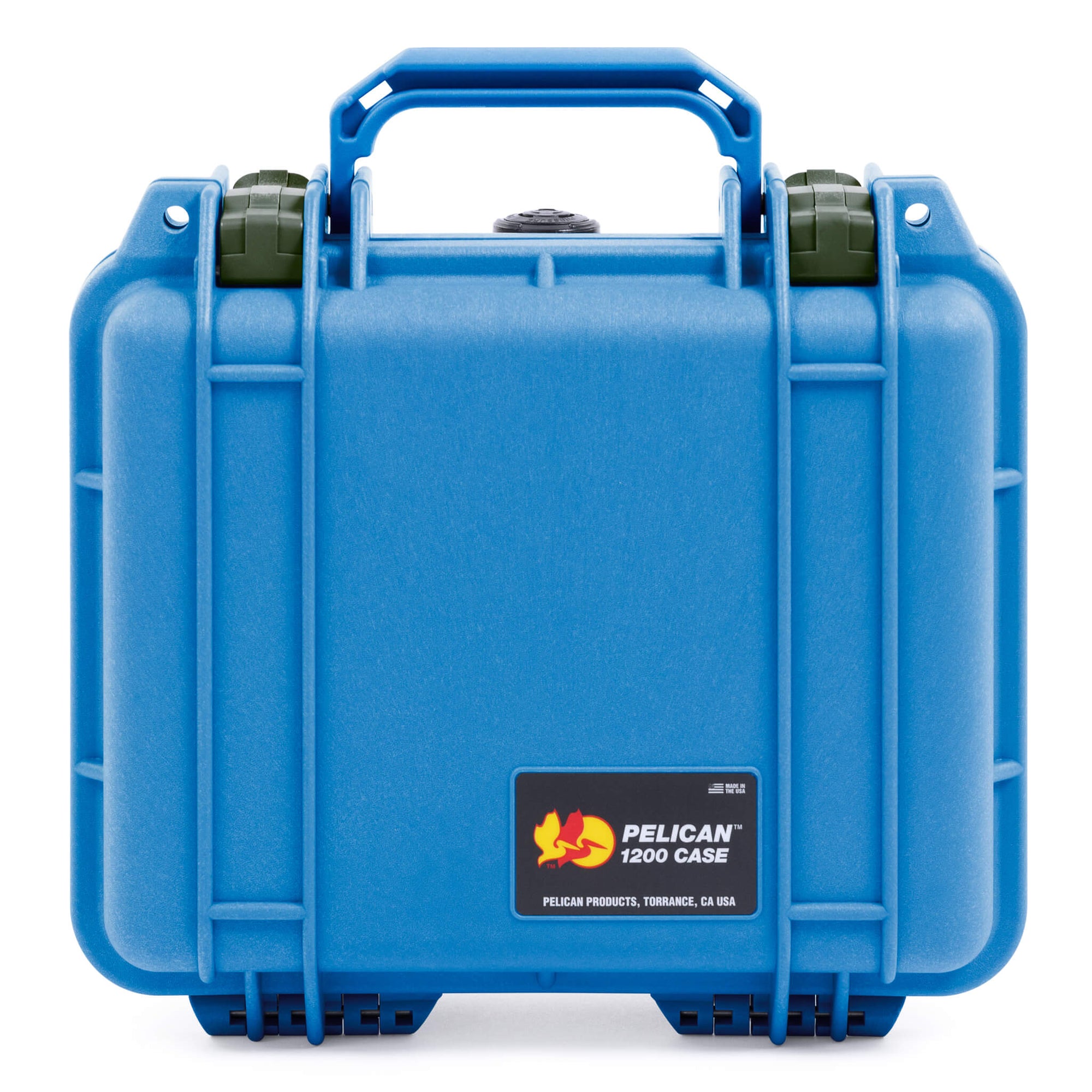 Pelican 1200 Case, Blue with OD Green Latches ColorCase 