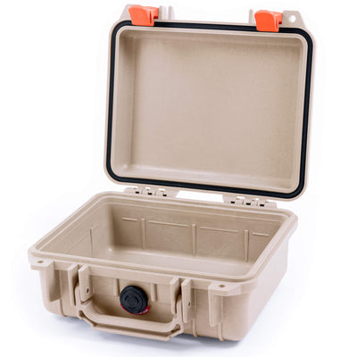 Pelican 1200 Case, Desert Tan with Orange Latches None (Case Only) ColorCase 012000-0000-310-150