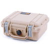 Pelican 1200 Case, Desert Tan with Silver Latches ColorCase