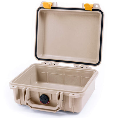 Pelican 1200 Case, Desert Tan with Yellow Latches None (Case Only) ColorCase 012000-0000-310-240