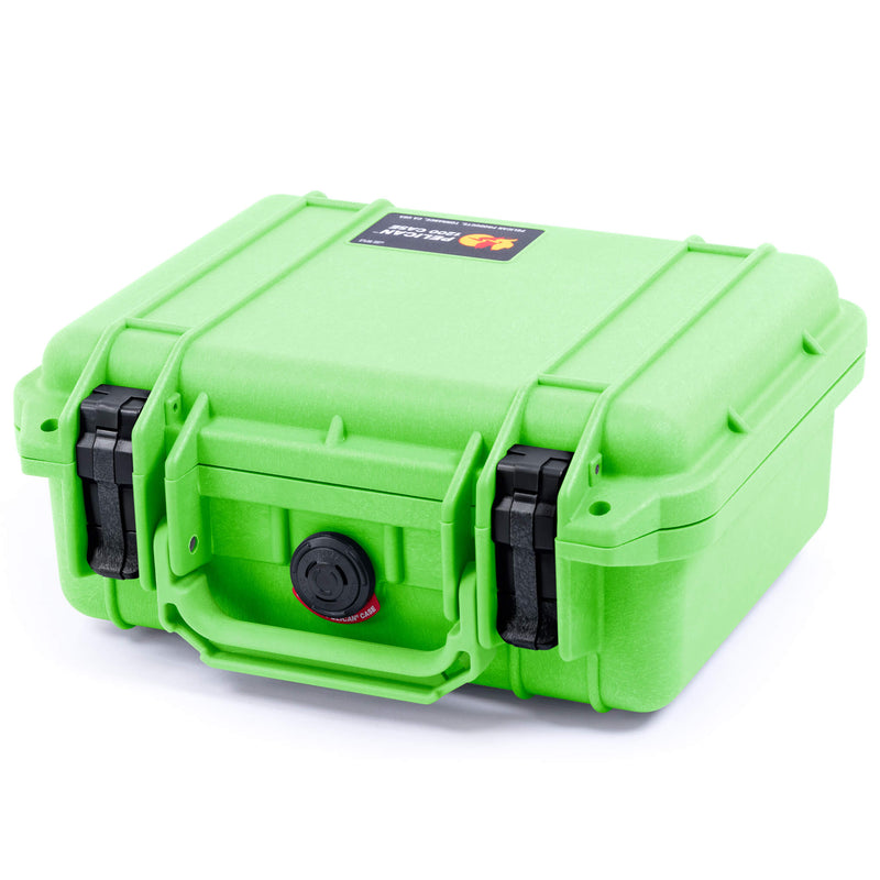 Pelican 1200 Case, Lime Green with Black Latches ColorCase 