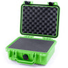 Pelican 1200 Case, Lime Green with Black Latches Pick & Pluck Foam with Convolute Lid Foam ColorCase 012000-0001-300-110