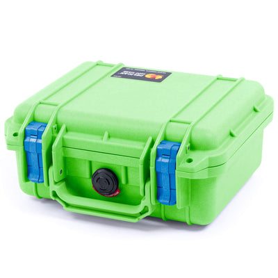 Pelican 1200 Case, Lime Green with Blue Latches ColorCase