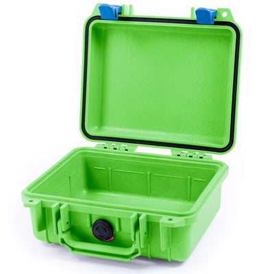 Pelican 1200 Case, Lime Green with Blue Latches None (Case Only) ColorCase 012000-0000-300-120