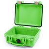 Pelican 1200 Case, Lime Green with Desert Tan Latches None (Case Only) ColorCase 012000-0000-300-310