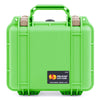 Pelican 1200 Case, Lime Green with Desert Tan Latches ColorCase