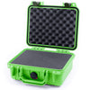 Pelican 1200 Case, Lime Green with OD Green Latches Pick & Pluck Foam with Convolute Lid Foam ColorCase 012000-0001-300-130