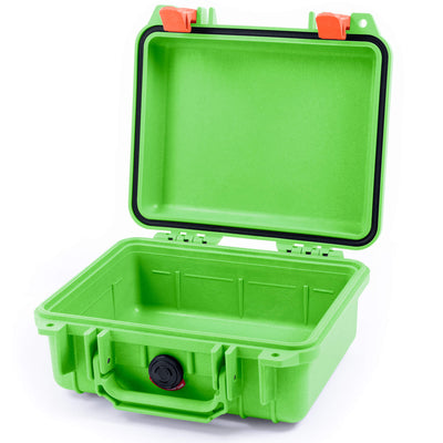 Pelican 1200 Case, Lime Green with Orange Latches None (Case Only) ColorCase 012000-0000-300-150