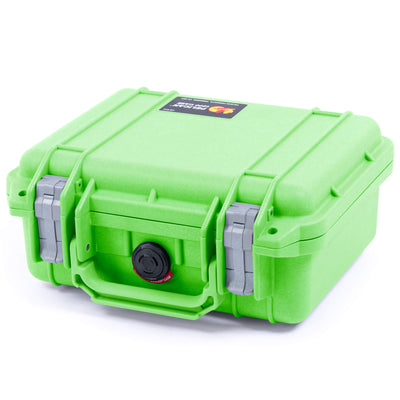 Pelican 1200 Case, Lime Green with Silver Latches ColorCase