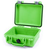 Pelican 1200 Case, Lime Green with Silver Latches None (Case Only) ColorCase 012000-0000-300-180