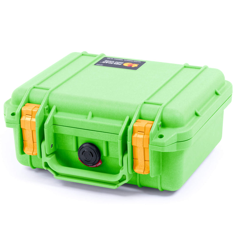 Pelican 1200 Case, Lime Green with Yellow Latches ColorCase 