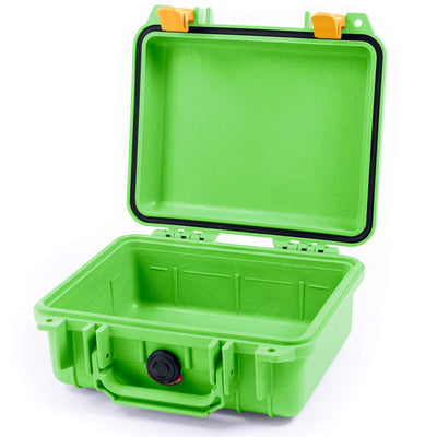 Pelican 1200 Case, Lime Green with Yellow Latches None (Case Only) ColorCase 012000-0000-300-240