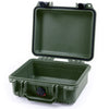 Pelican 1200 Case, OD Green with Black Latches None (Case Only) ColorCase 012000-0000-130-110