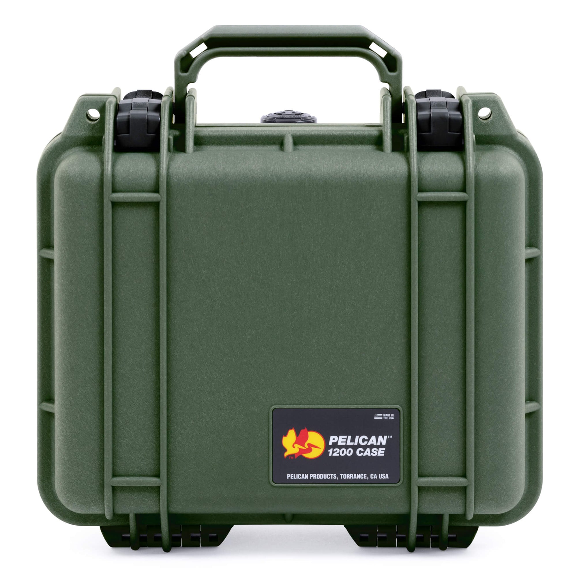 Pelican 1200 Case, OD Green with Black Latches ColorCase 