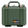 Pelican 1200 Case, OD Green with Desert Tan Latches ColorCase