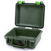 Pelican 1200 Case, OD Green with Lime Green Latches None (Case Only) ColorCase 012000-0000-130-300