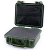 Pelican 1200 Case, OD Green Pick & Pluck Foam with Zipper Pouch ColorCase 012000-0101-130-130