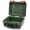 Pelican 1200 Case, OD Green with Orange Latches None (Case Only) ColorCase 012000-0000-130-150