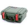Pelican 1200 Case, OD Green with Red Latches ColorCase