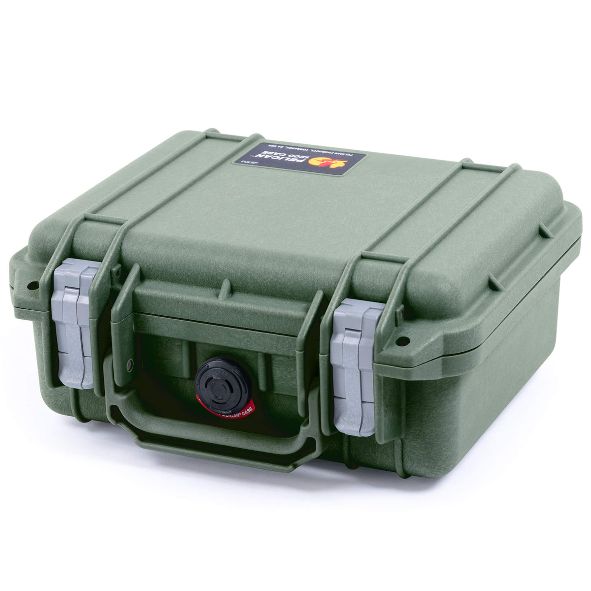 Pelican 1200 Case, OD Green with Silver Latches ColorCase 