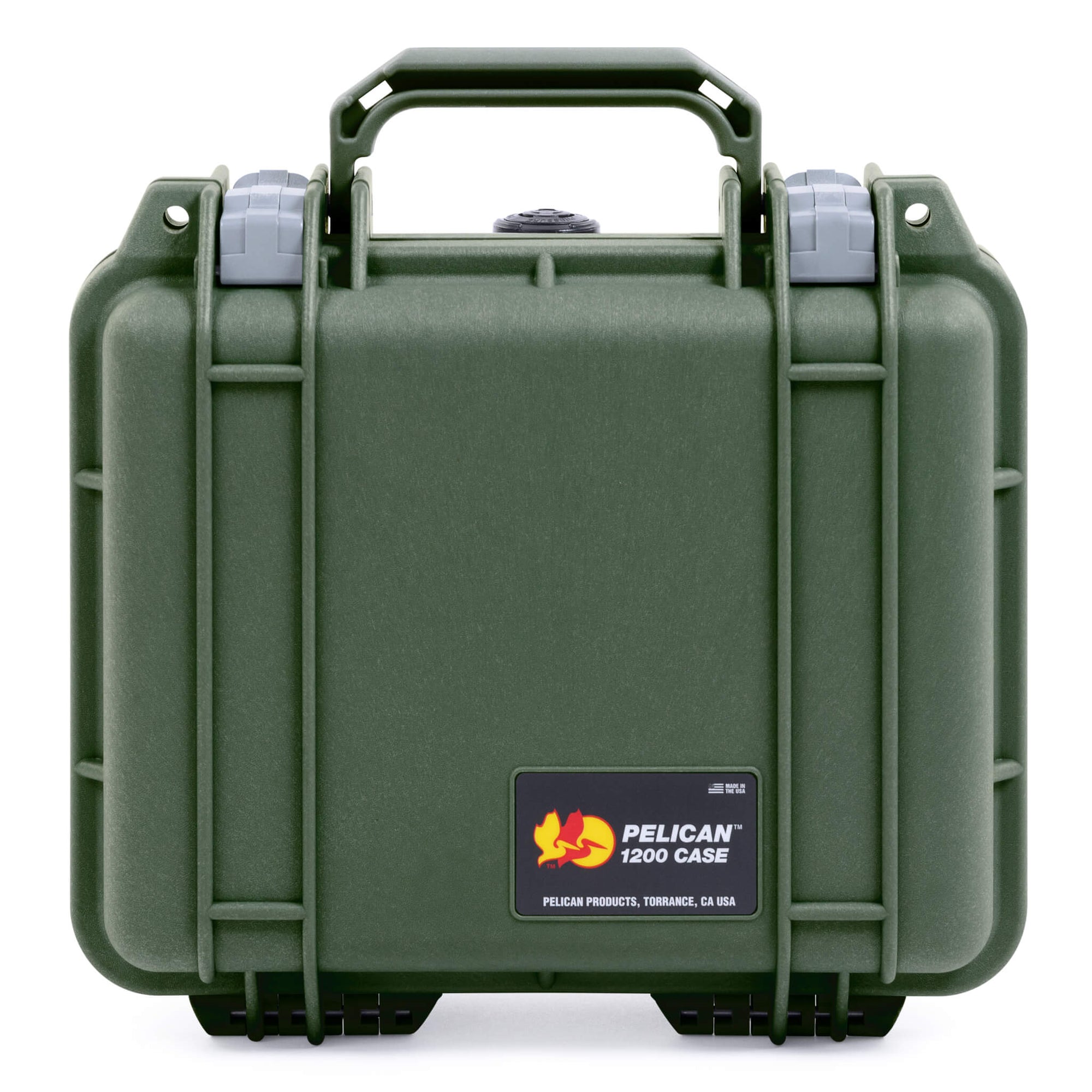 Pelican 1200 Case, OD Green with Silver Latches ColorCase 