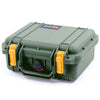 Pelican 1200 Case, OD Green with Yellow Latches ColorCase