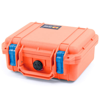 Pelican 1200 Case, Orange with Blue Latches ColorCase