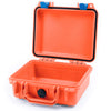 Pelican 1200 Case, Orange with Blue Latches None (Case Only) ColorCase 012000-0000-150-120