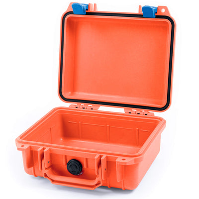 Pelican 1200 Case, Orange with Blue Latches None (Case Only) ColorCase 012000-0000-150-120