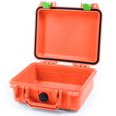 Pelican 1200 Case, Orange with Lime Green Latches None (Case Only) ColorCase 012000-0000-150-240