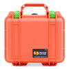 Pelican 1200 Case, Orange with Lime Green Latches ColorCase