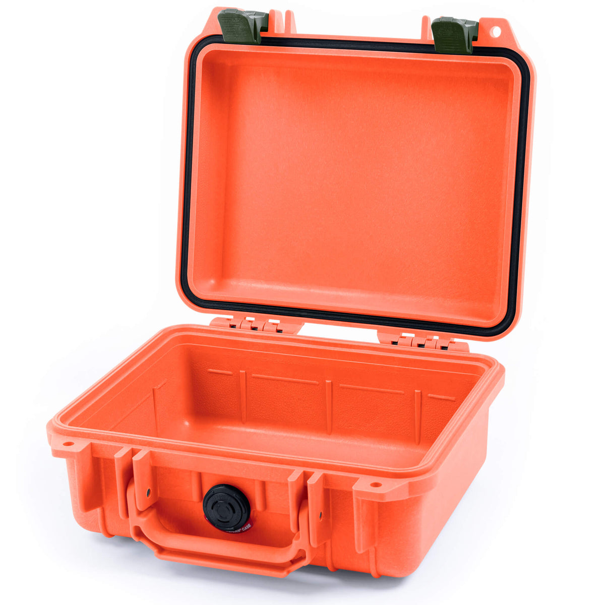 Pelican 1200 Case, Orange with OD Green Latches None (Case Only) ColorCase 012000-0000-150-130