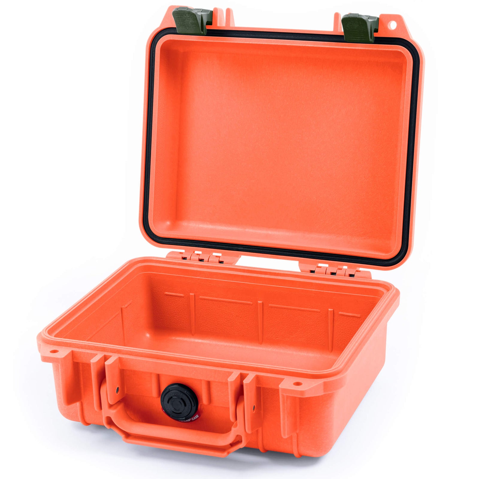 Pelican 1200 Case, Orange with OD Green Latches None (Case Only) ColorCase 012000-0000-150-130