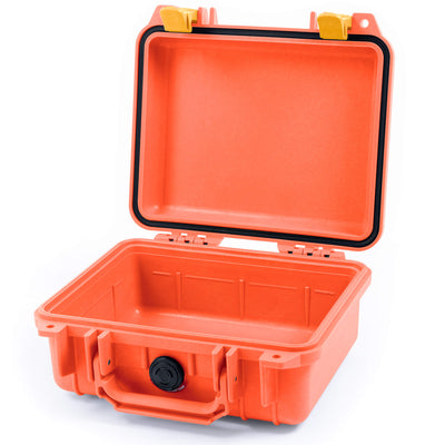 Pelican 1200 Case, Orange with Yellow Latches None (Case Only) ColorCase 012000-0000-150-240