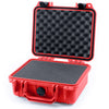Pelican 1200 Case, Red with Black Latches Pick & Pluck Foam with Convolute Lid Foam ColorCase 012000-0001-320-110