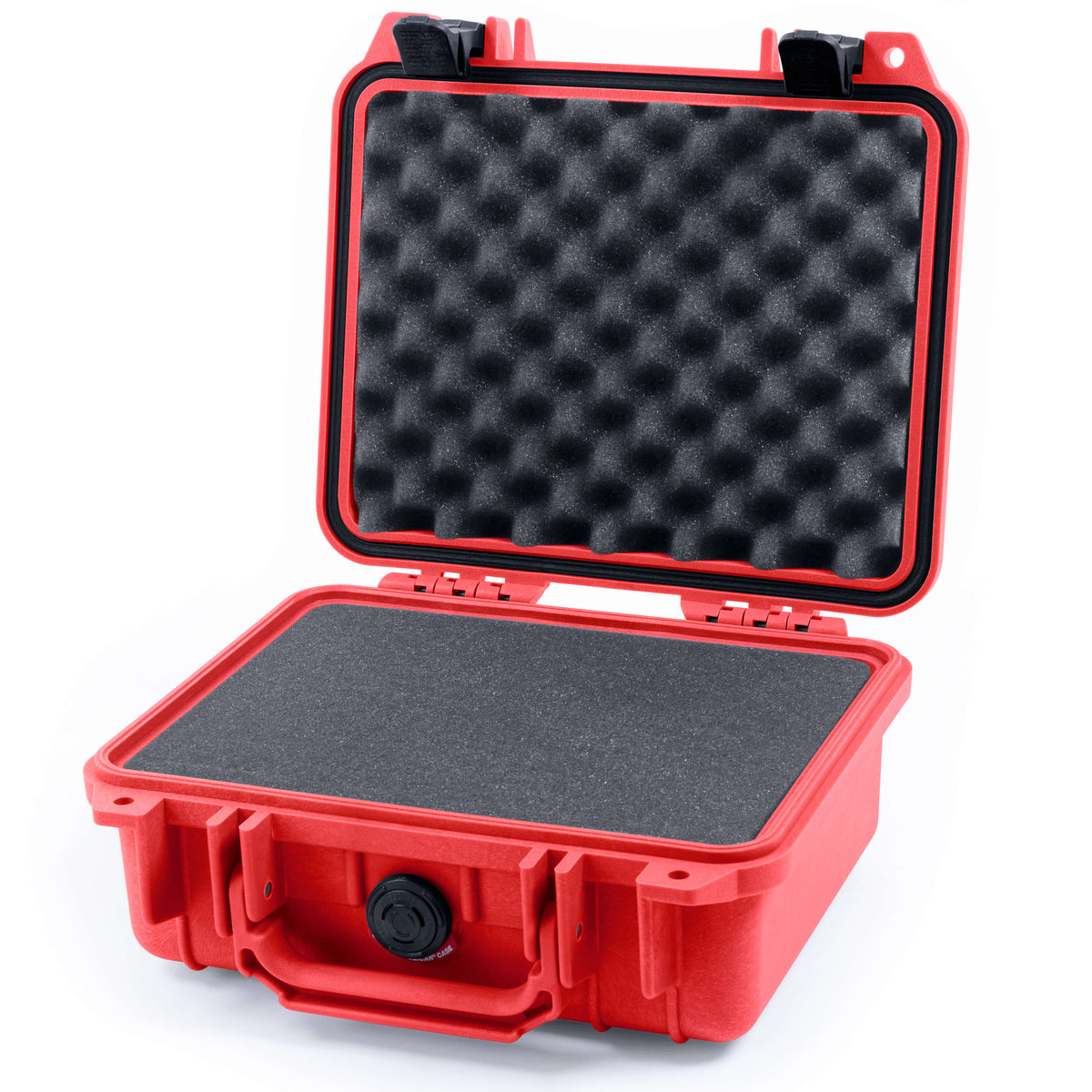 Pelican 1200 Case, Red with Black Latches Pick &amp; Pluck Foam with Convolute Lid Foam ColorCase 012000-0001-320-110