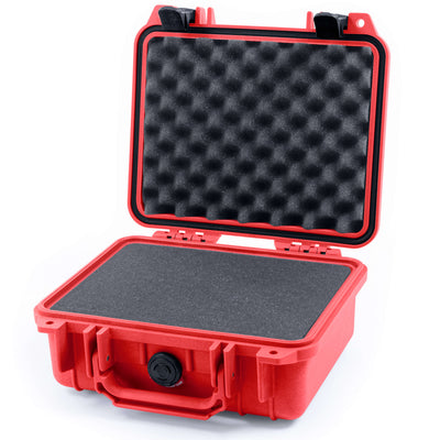 Pelican 1200 Case, Red with Black Latches Pick & Pluck Foam with Convolute Lid Foam ColorCase 012000-0001-320-110