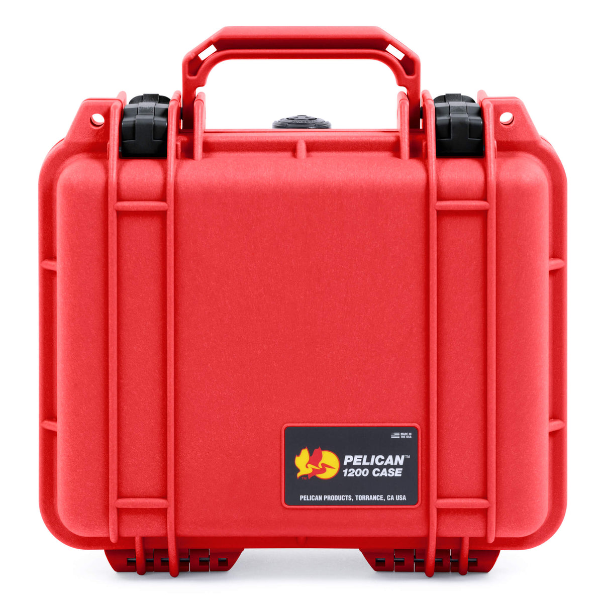 Pelican 1200 Case, Red with Black Latches ColorCase 