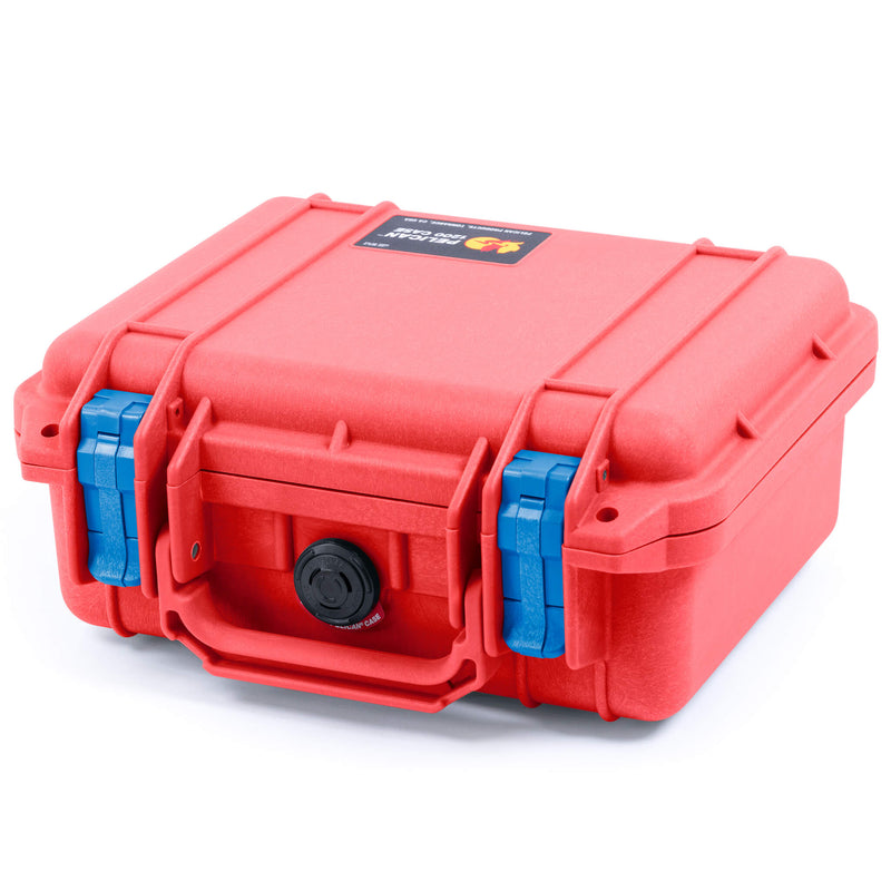 Pelican 1200 Case, Red with Blue Latches ColorCase 