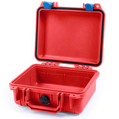 Pelican 1200 Case, Red with Blue Latches None (Case Only) ColorCase 012000-0000-320-120
