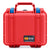 Pelican 1200 Case, Red with Blue Latches ColorCase 