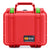 Pelican 1200 Case, Red with Lime Green Latches ColorCase 