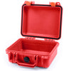 Pelican 1200 Case, Red with Orange Latches None (Case Only) ColorCase 012000-0000-320-150