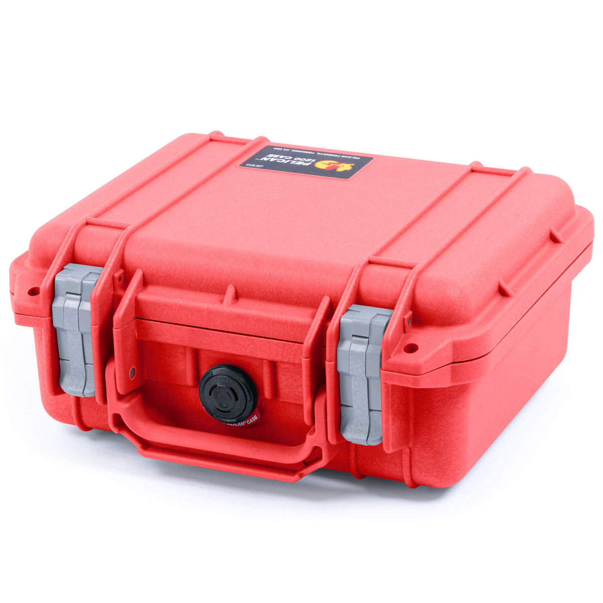 Pelican 1200 Case, Red with Silver Latches ColorCase 