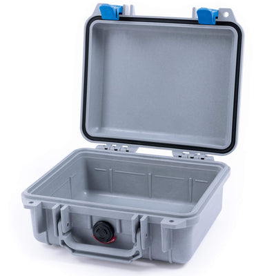 Pelican 1200 Case, Silver with Blue Latches None (Case Only) ColorCase 012000-0000-180-120